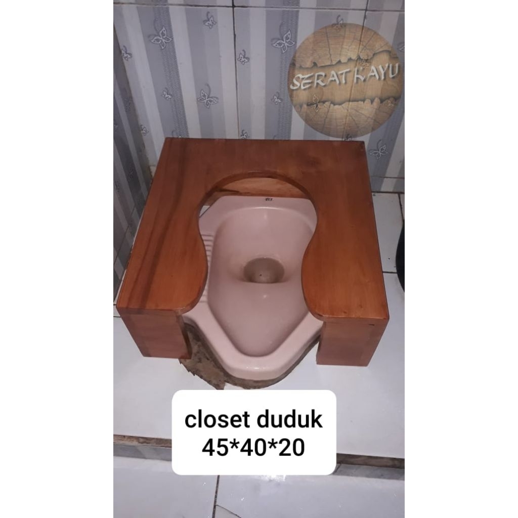 wc duduk kayu wc portable wc lansia kursi bolong