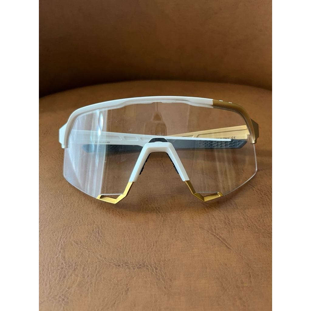 kacamata sepeda 100% (putih gold)