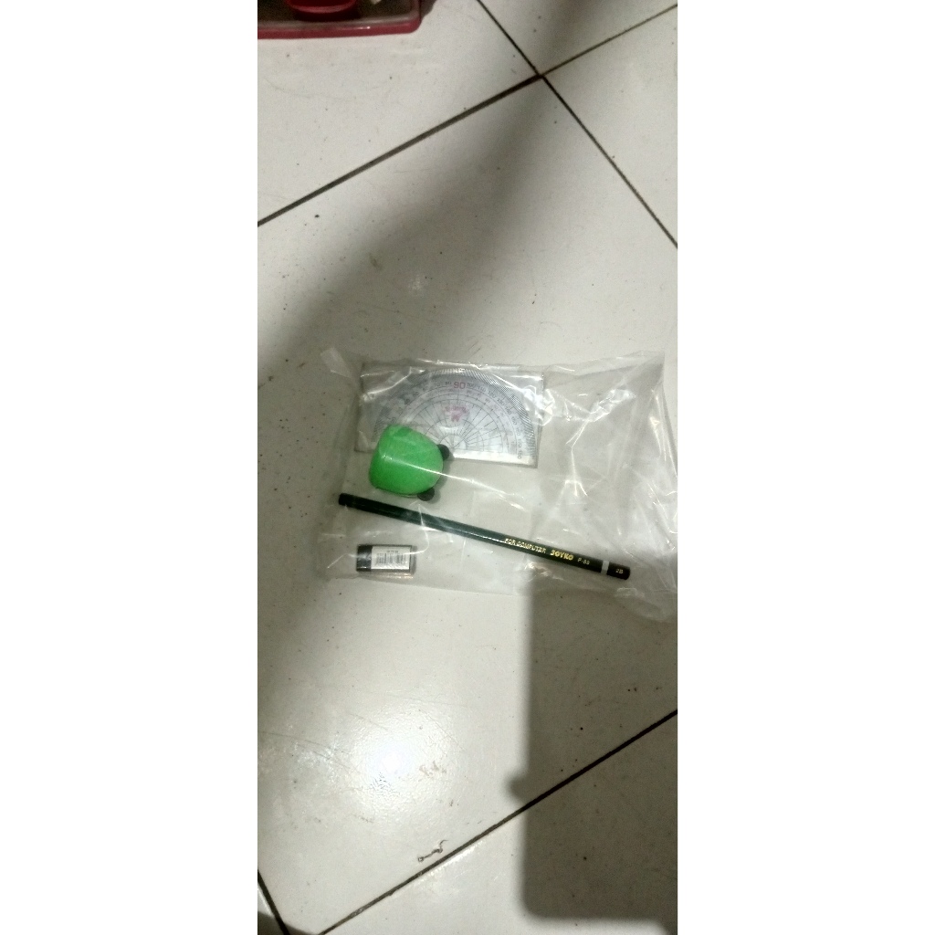 

PAKET ATK (BUSUR 180, PENSIL 2B, SERUTAN PENSIL, PENGHAPUS PENSIL)