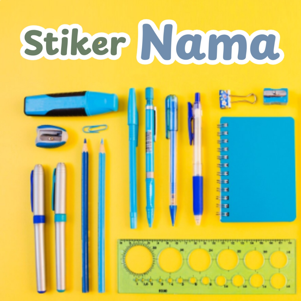 

Stiker Nama Atk Pensil Buku Custom