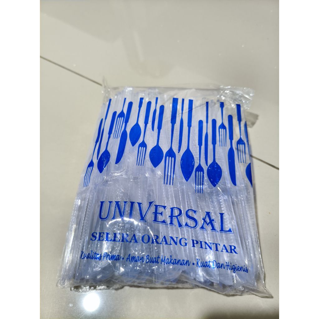 [100pcs] Pisau Plastik Kue Brownies Kecil | Pisau Roti Cake Tart Bening Putih