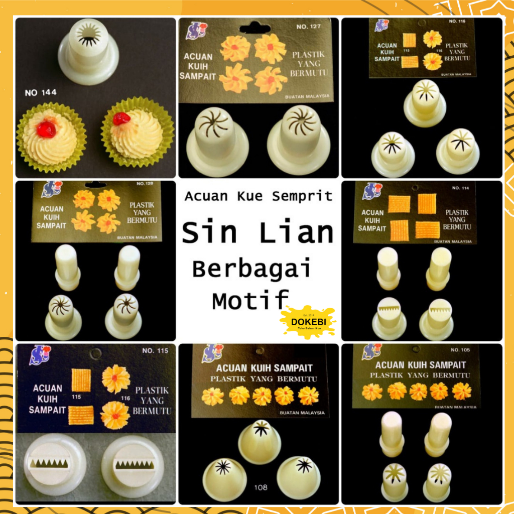 Cetakan SinLian Biskuit Acuan Kue Semprit Kuih Semperit Sampait Sin Lian ORI 105 108 110 114 115 116