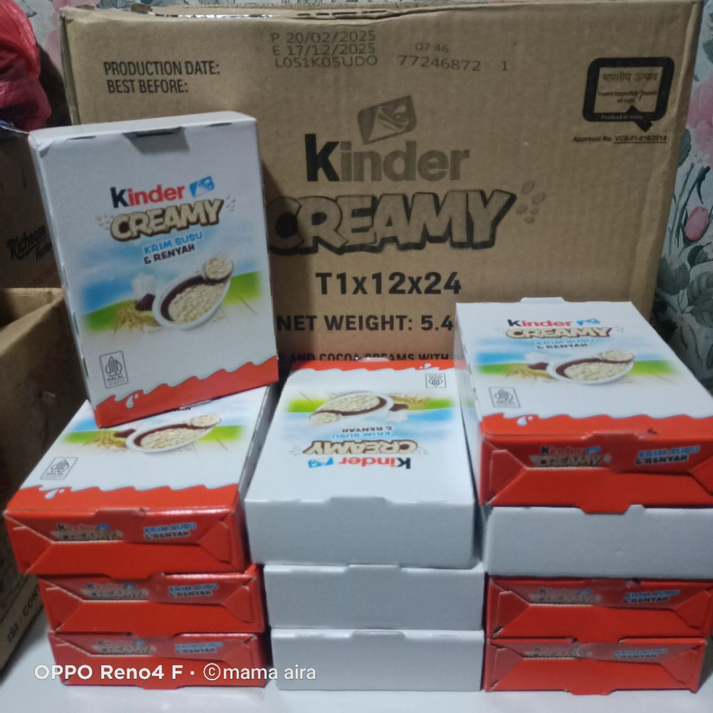 

kinder creamy 1 dus isi 24 box