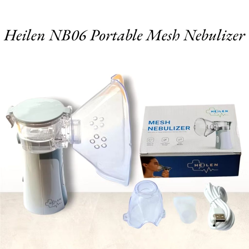 Heilen NB06 portable mess nebulizer alat uap asma inhaler inhalasi pernafasan
