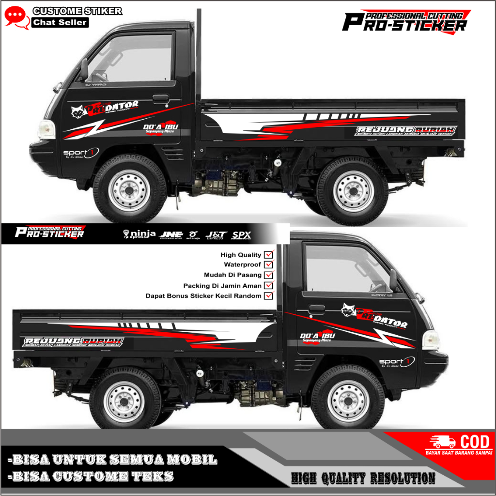 stiker mobil pickup carry futura Stiker Pickup tss Indonesia sticker Striping Mobil Pickup