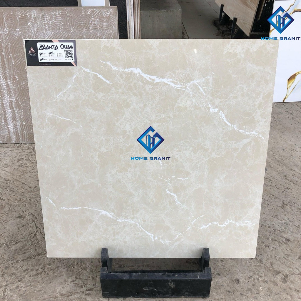 Granite lantai 60x60 Ananta cream | polish | Arna