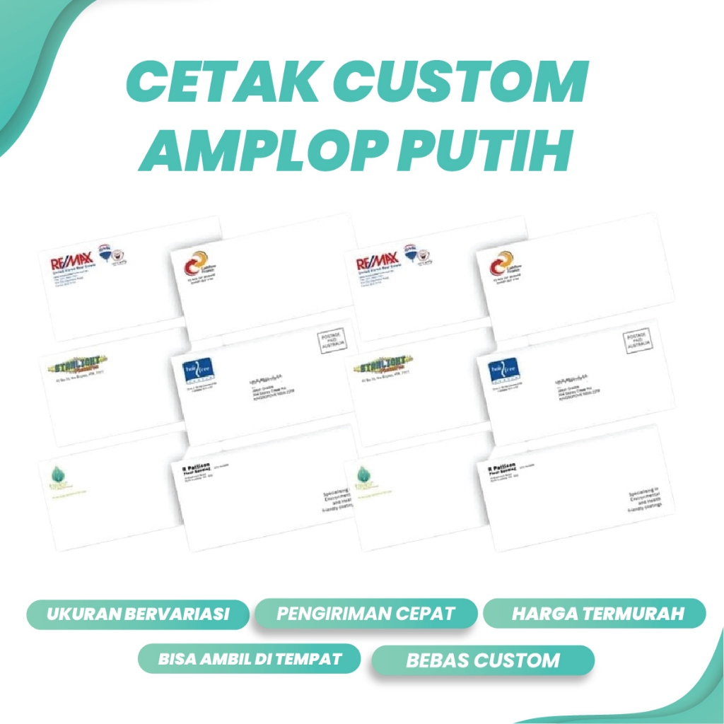 

CETAK AMPLOP PUTIH CUSTOM PERUSUSAAN | INSTASI | SEKOLAH | KANTOR