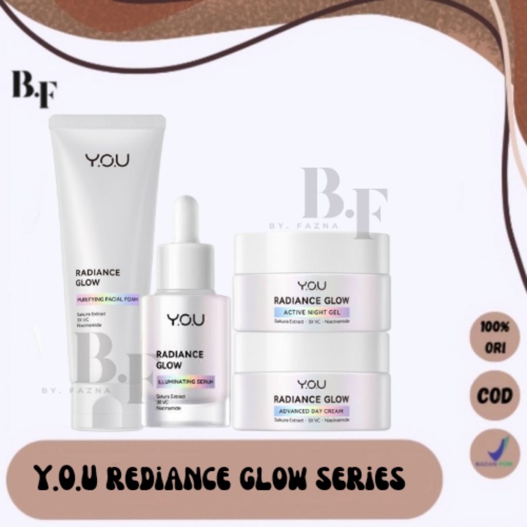 Y.O.U Radiance Glow Series || RG Facewash | RG Serum | RG Day Cream | RG Night Gel