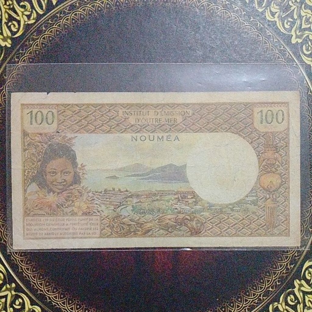Uang Noumea Nouvelle Caledonia 100 Franc fine