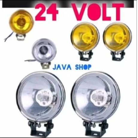 Lampu LED Utama Depan 24 Volt lampu sorot  kabut foglam bulat Warna Putih Kuning Truk Bus Fuso Cante