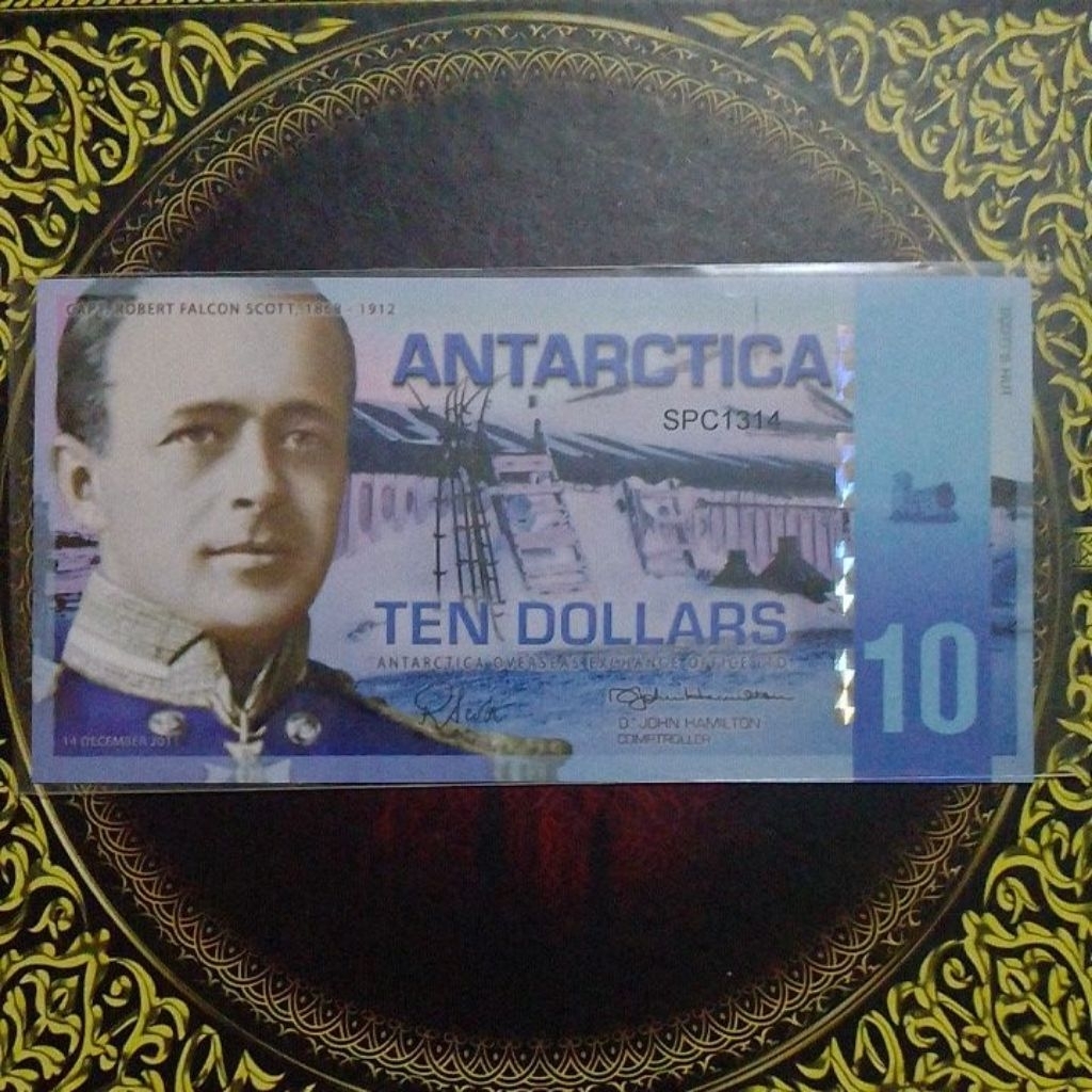 Uang Antarctica Antartika 10 dollar polimer unc