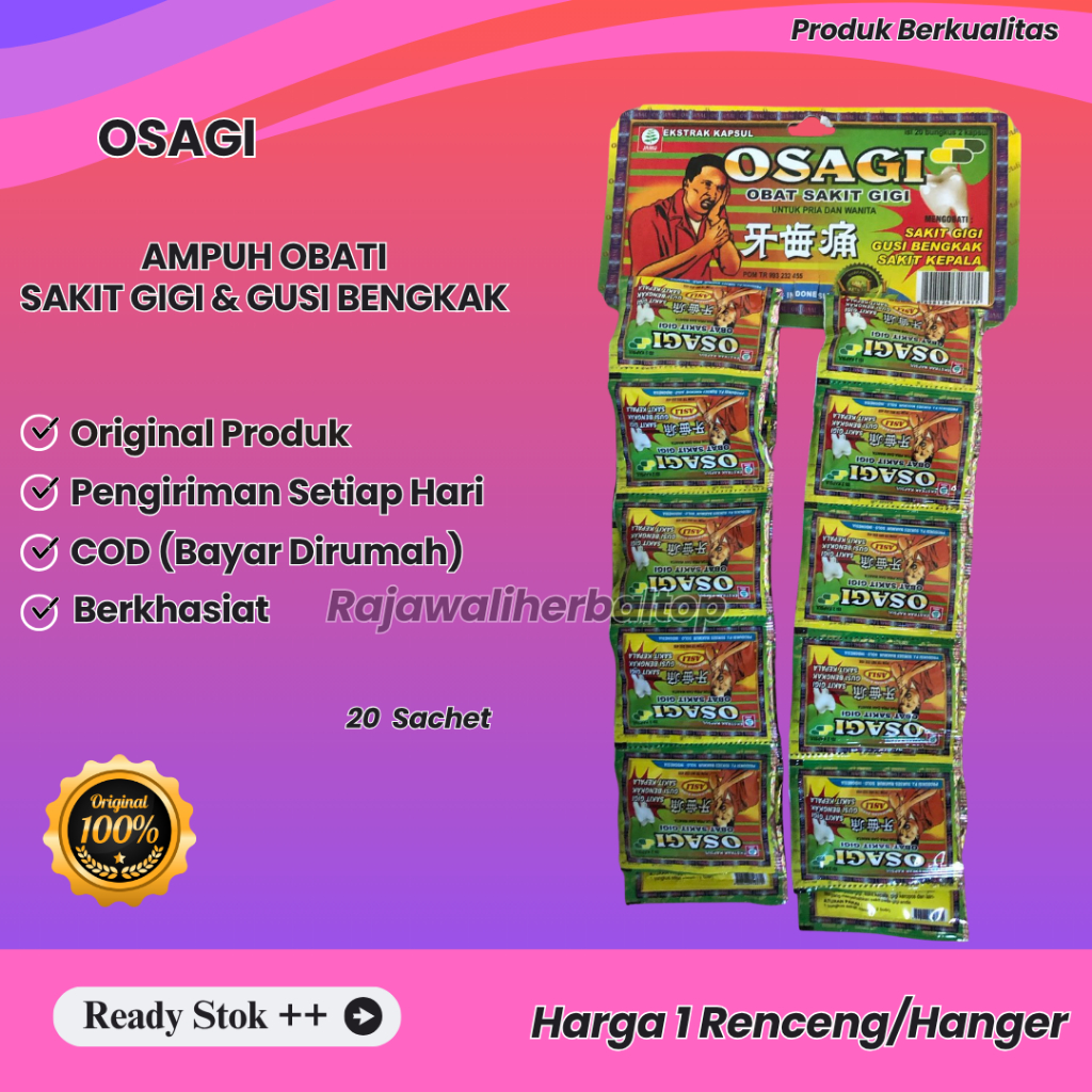

OSAGI KAPSUL ORIGINAL OBAT SAKIT GIGI (Hijau)