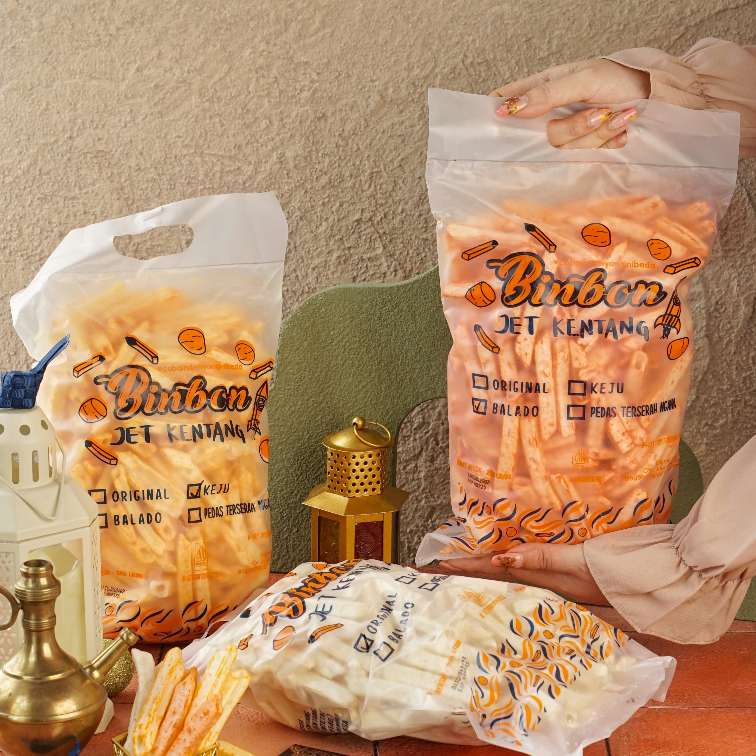 

Snack Kentang Binbon Jet Series Original Balado Keju @200 Gr/Bags Weimar