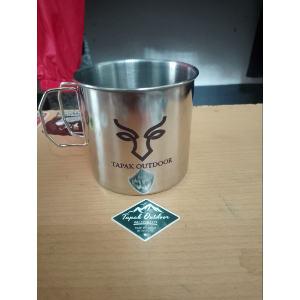 gelas mug stainless outdoor camping