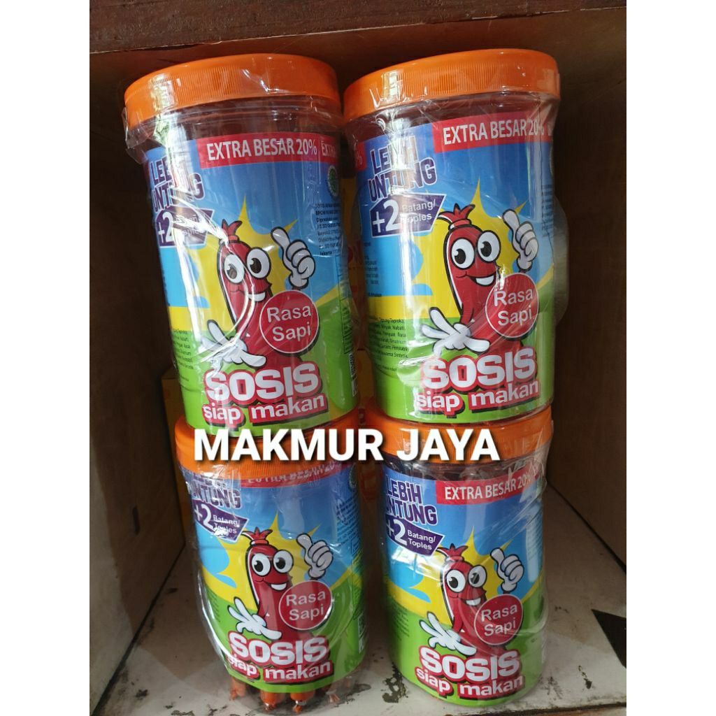 

SOSIS SO NICE SAPI 525 Gram ( 1 Toples isi 24 Pcs) Sosis Siap Makan