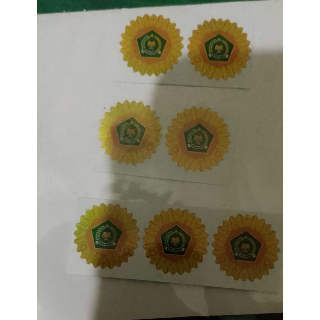 

Stiker Unik Hologram Laminasi Glossy Logo KEMENAG RI
