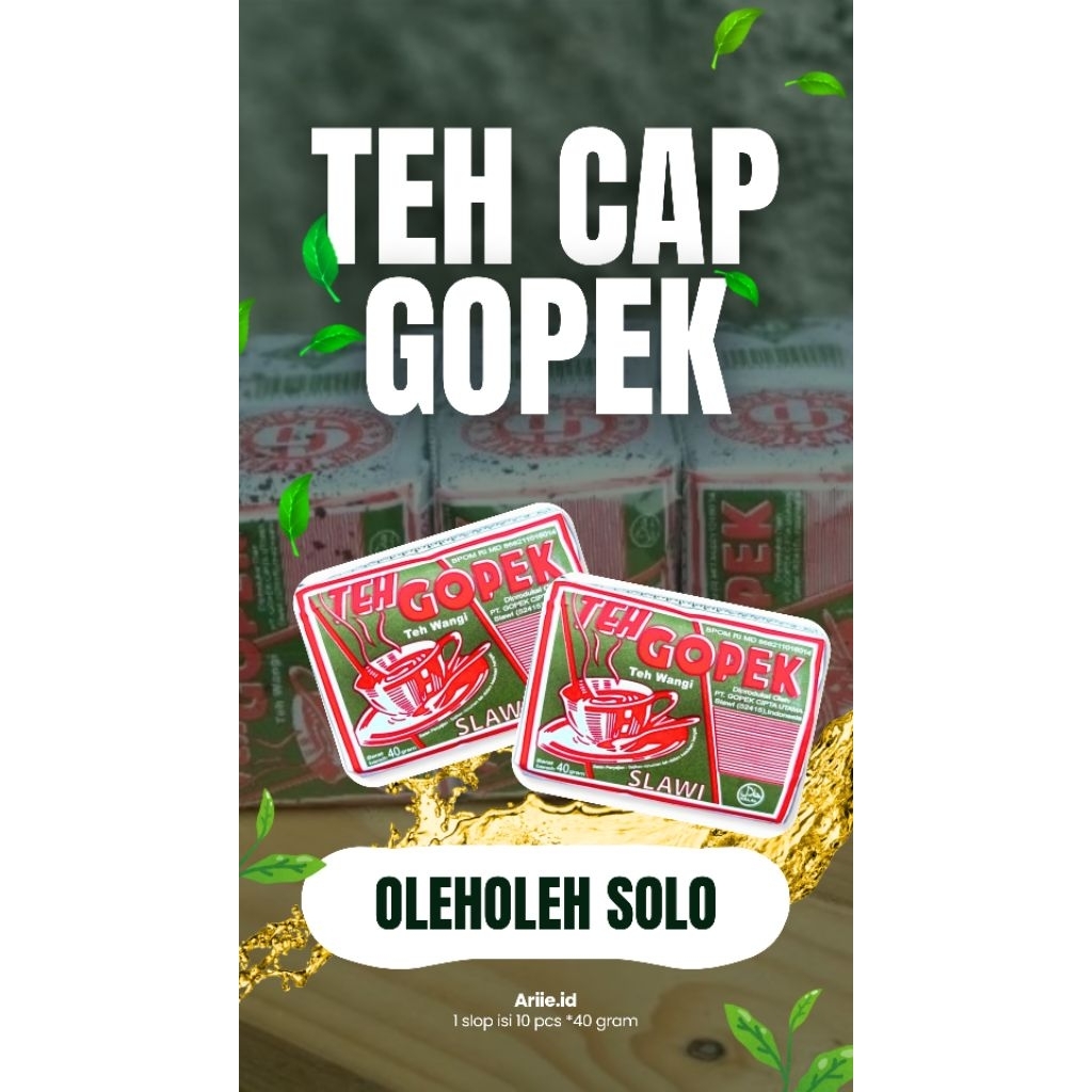 

Teh Gopek 1 Slop isi 10 pcs *40 gram Teh Tubruk Teh Solo Oleholeh Solo