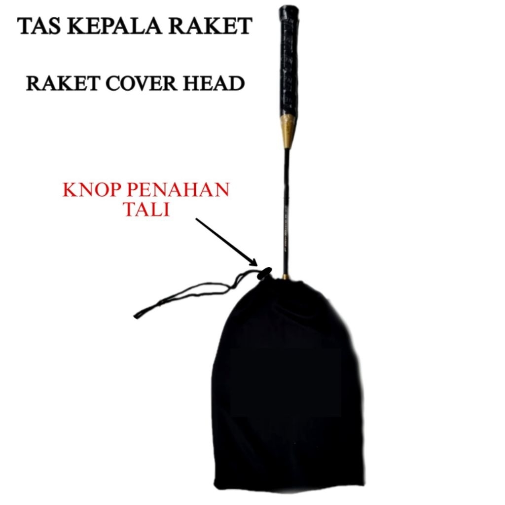 Tas kepala raket /tas head cover raket, Pelindung kepala raket badminton