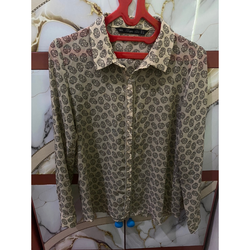 kemeja skull zara
