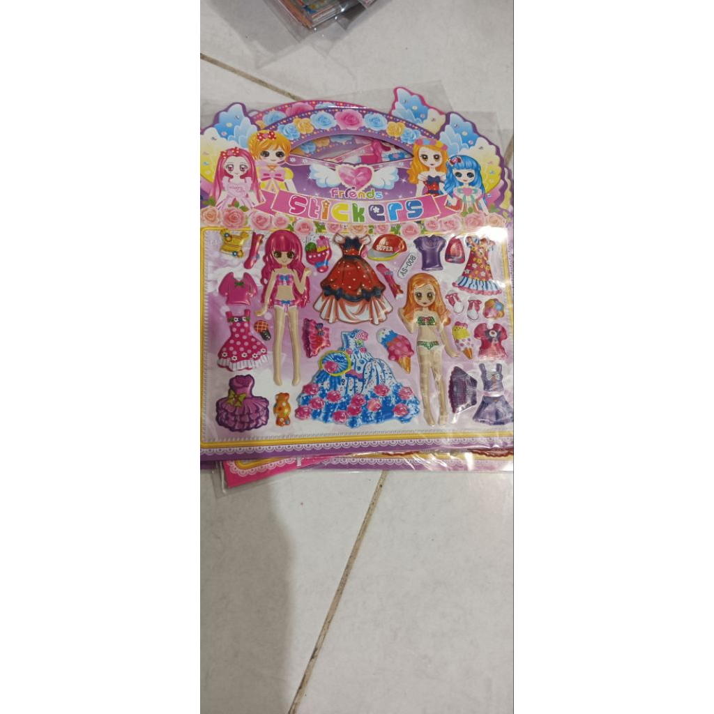 

stiker timbul bongkar pasang baju bajuan