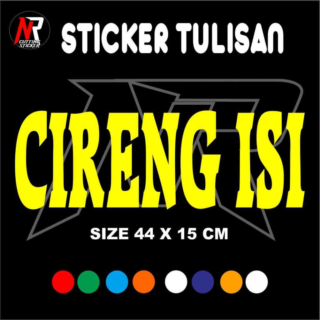 

STICKER TULISAN CIRENG ISI STICKER TEMPELAN NAMA UNTUK JUALAN DI GEROBAK RODA
