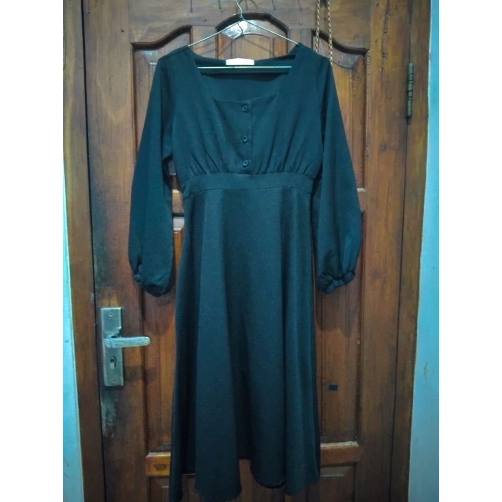 dress korea kerah square