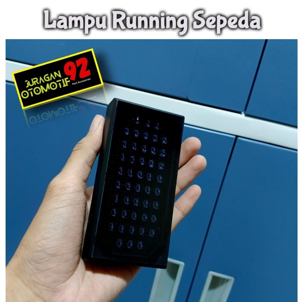 lampu depan belakang sepeda model running kelap kelip