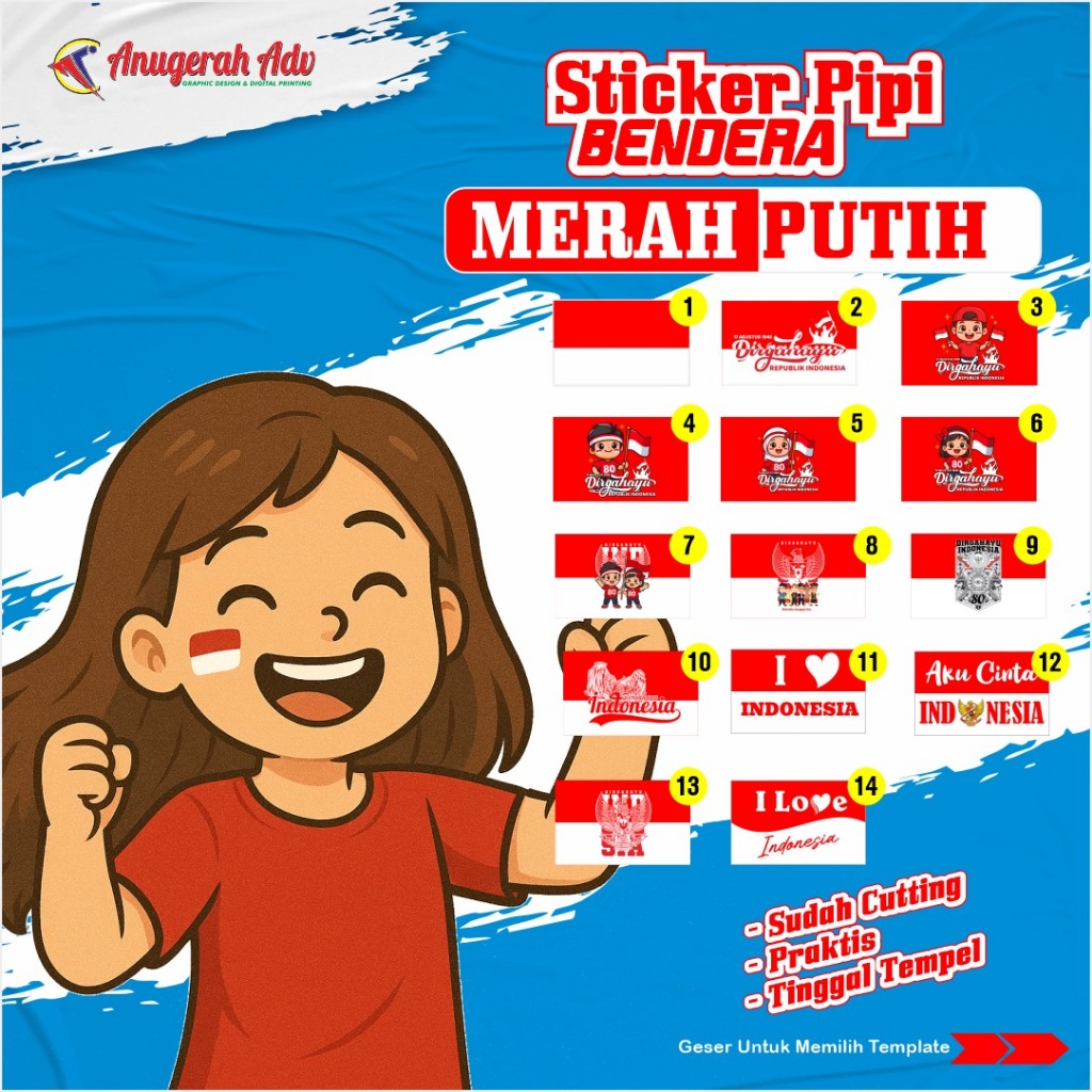 

Sticker pipi // Sticker Pipi merah putih // sticker pipi bendera Indonesia // Sticker pipi 17 agustus // Sticker pipi Custom