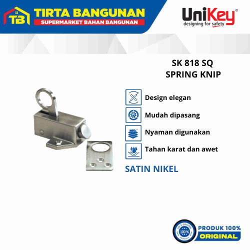 UNIKEY SK 818 SQ SN SPRING KNIP/ GRENDEL JENDELA/ GRENDEL KODOK