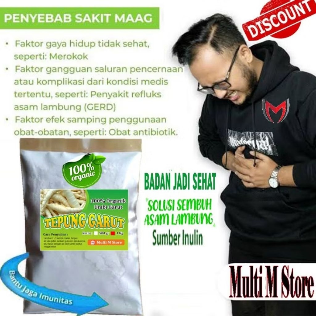 

Tepung Garut Kualitas Super 1 Kg | Pati Garut Murni | Solusi Maag Dan Asam Lambung