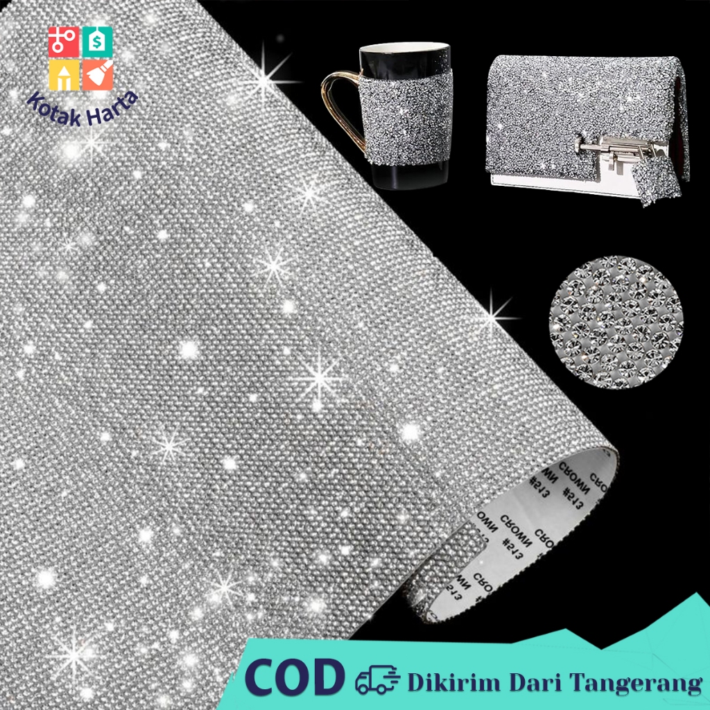 Stiker Kristal Berlian 12*20cm DIY Stiker Crystal Sticker Rhinestone Untuk Dekorasi Mobil Hadiah