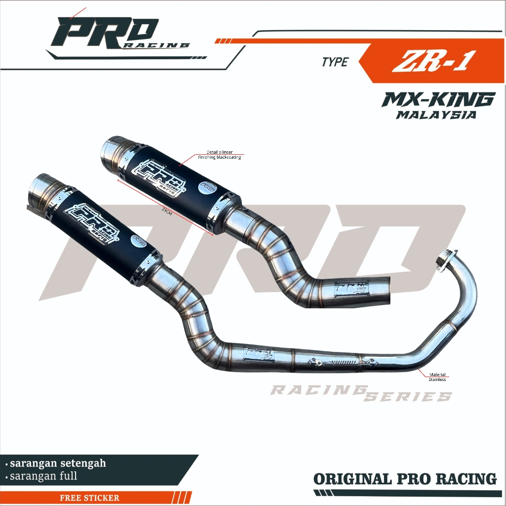 Knalpot Mx King Roadrace Malay Style Mxking150 Mx135 MxKing Malaysia