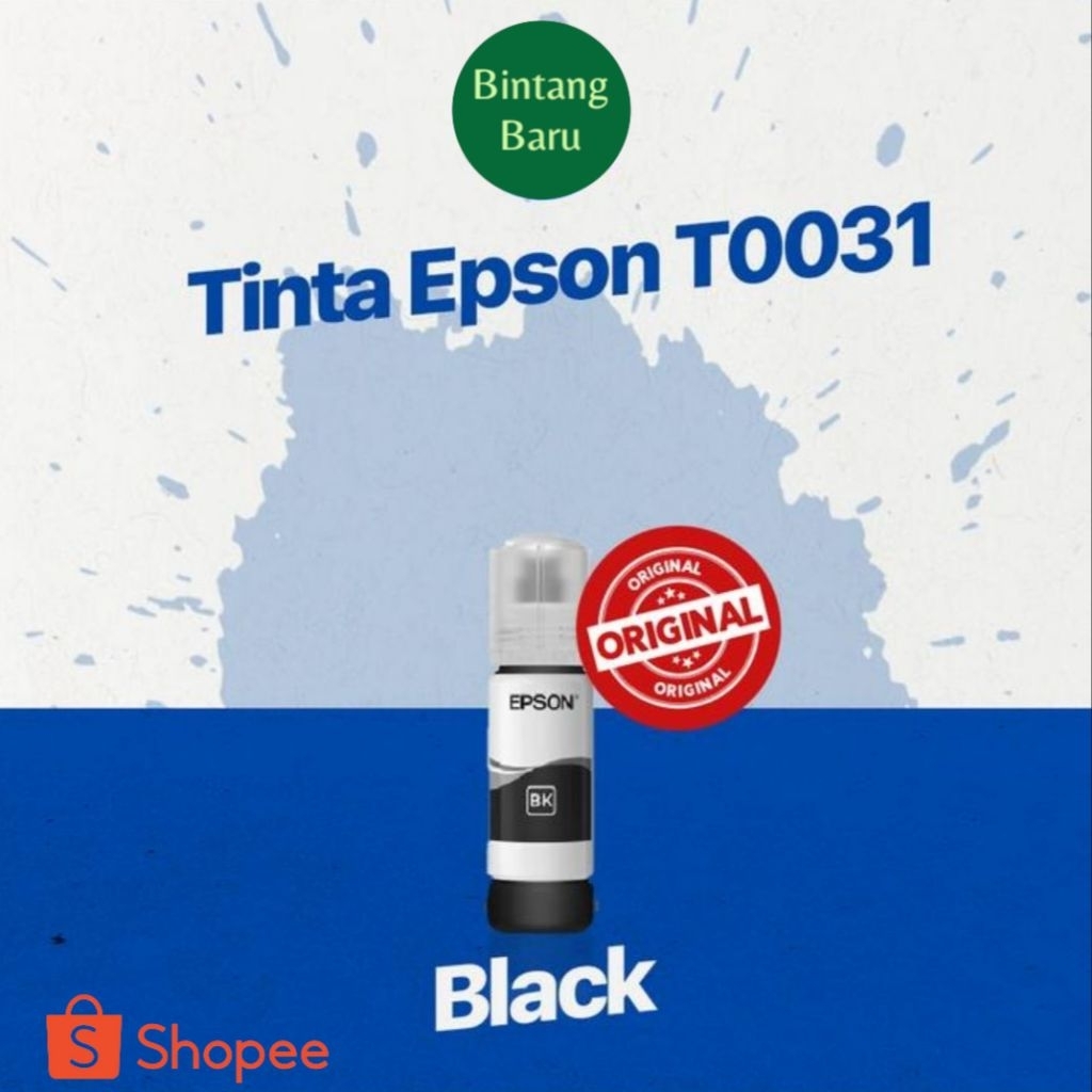 Tinta Epson T0031 original EPSON tinta printer L5190 , L3150 , L3110 , L1110 , L3100 , L3101 , L3210