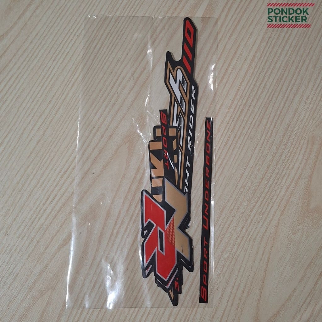 Striping sticker Suzuki Smash NR 110 2008 hitam