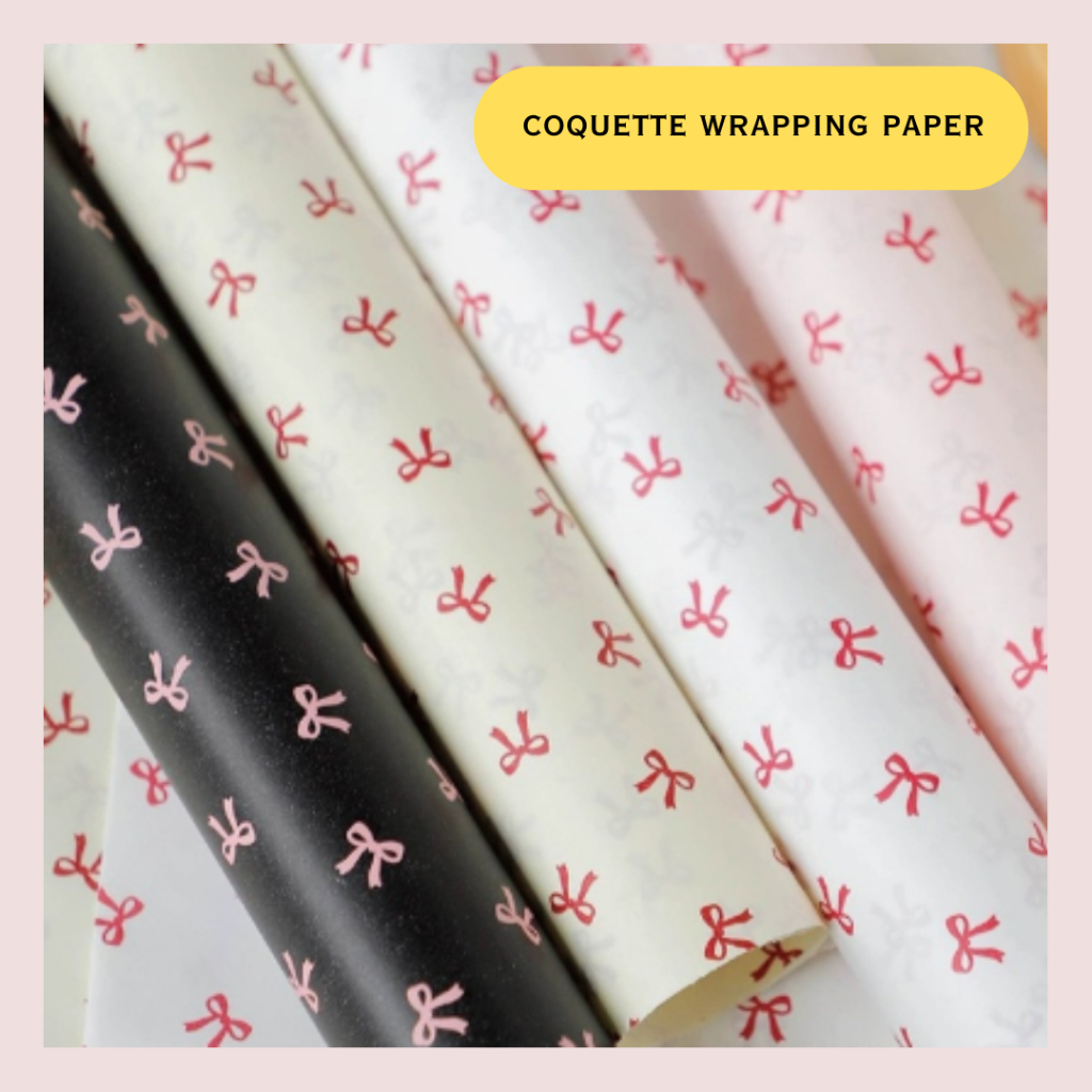 

Coquette Ribbon Wrapping Paper Kertas Buket Kertas Bunga Kertas Kado Motif