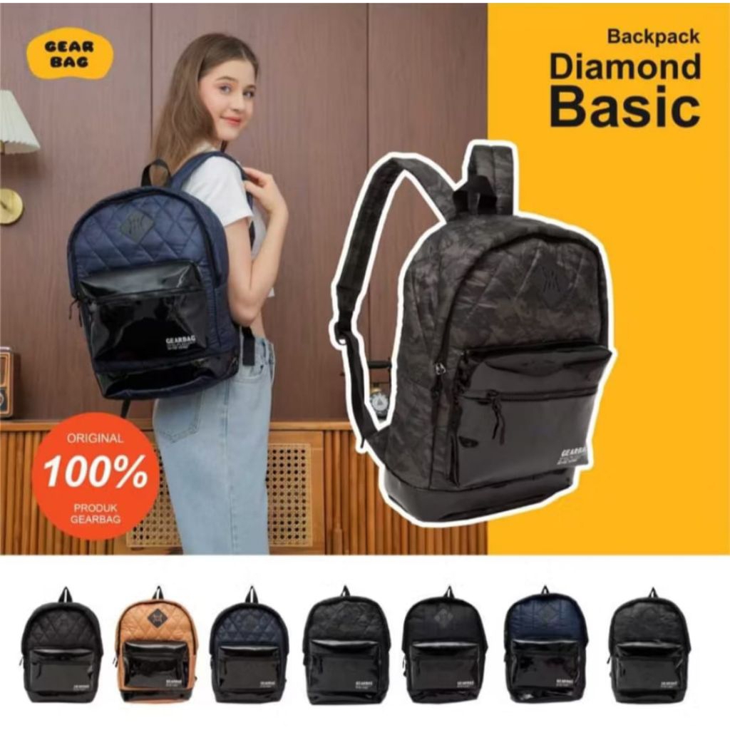 tas wanita ransel laptop masakini diamond 02 campus tas wanita & pria mewah elegan unisex