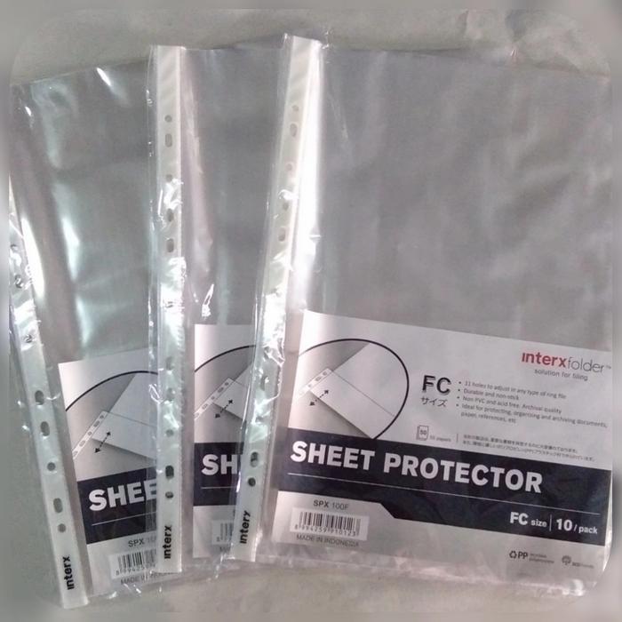 

pp Pocket F4 isi 10 Lembar interxfolder sheet protector