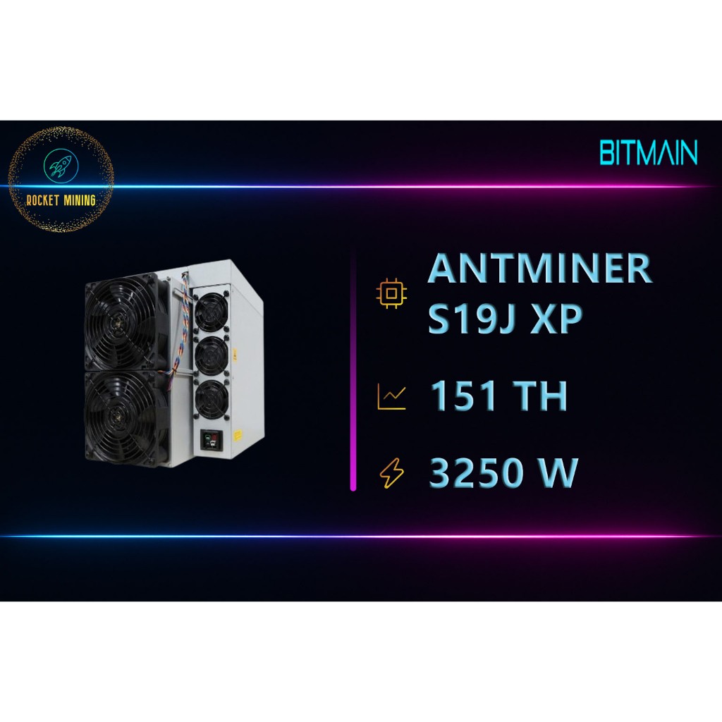 Antminer S19J XP 151TH - Asic Miner Bitcoin BTC BCH Miner Ready Stock