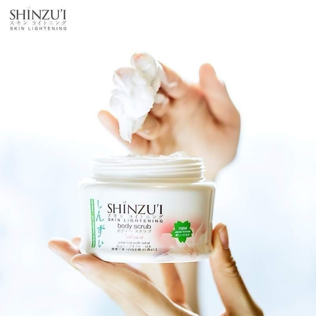 Shinzu'i Skin Lightening Body Scrub , size 110gr dan 200gr , Lulur Shinzui