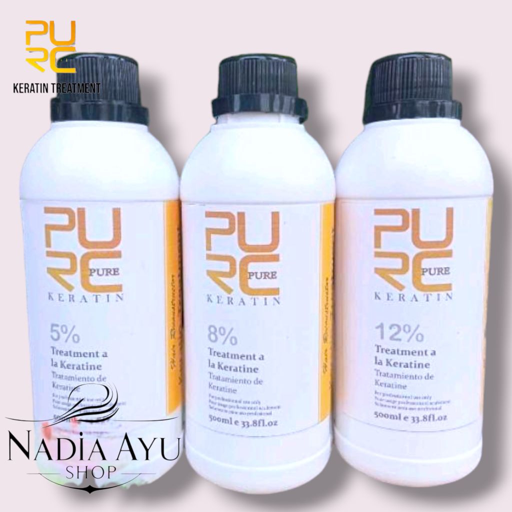 Pelurus Rambut Keratin Hair Treatment Purc Pure 5% 8% 12% 500Ml Haircare Smooting Rebonding COD