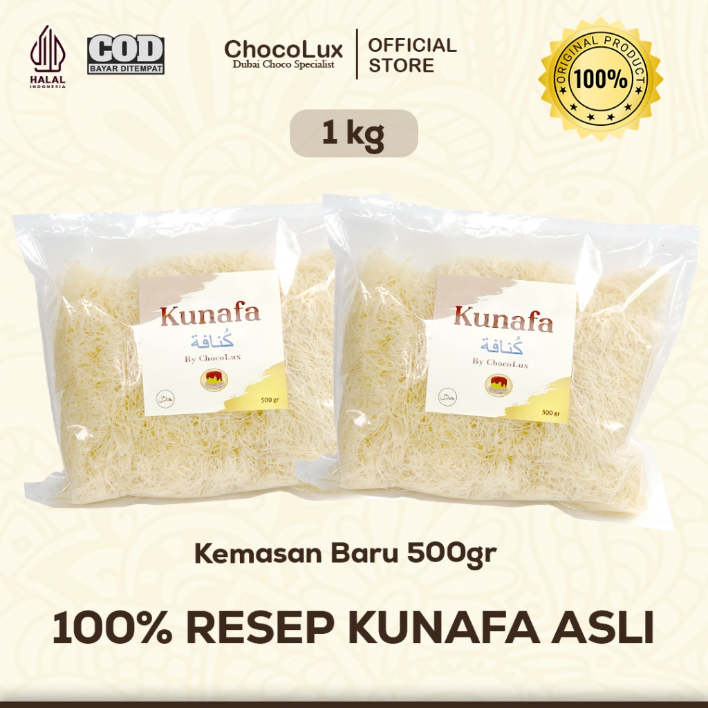 

Kunafa Pastry Frozen 1Kg / Kunafa Arab / Kataifi Untuk Dessert dan Coklat Dubai