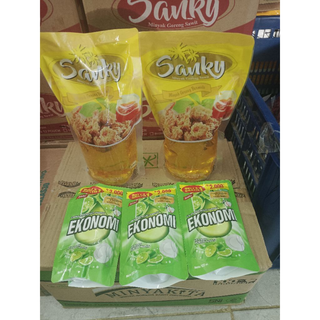 

Paket bundling 5 Pcs ( 2 pcs Minyak Goreng Sanky S900 & 3 pcs Sabun Ekonomi 122ml)