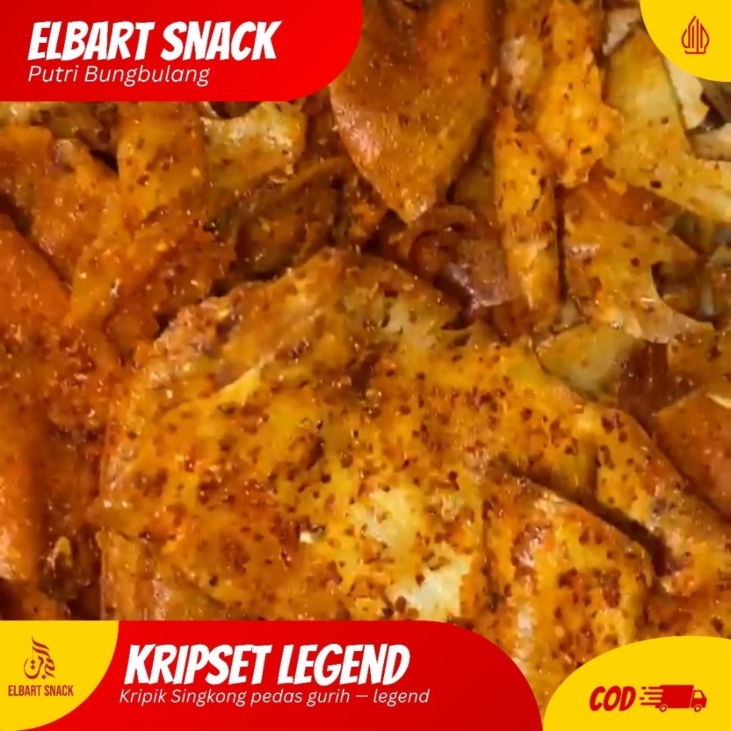 

Kripset – Keripik Singkong Super Pedas Gurih, Tantang Lidahmu! Mulai 200g, 500g, dan 1Kg