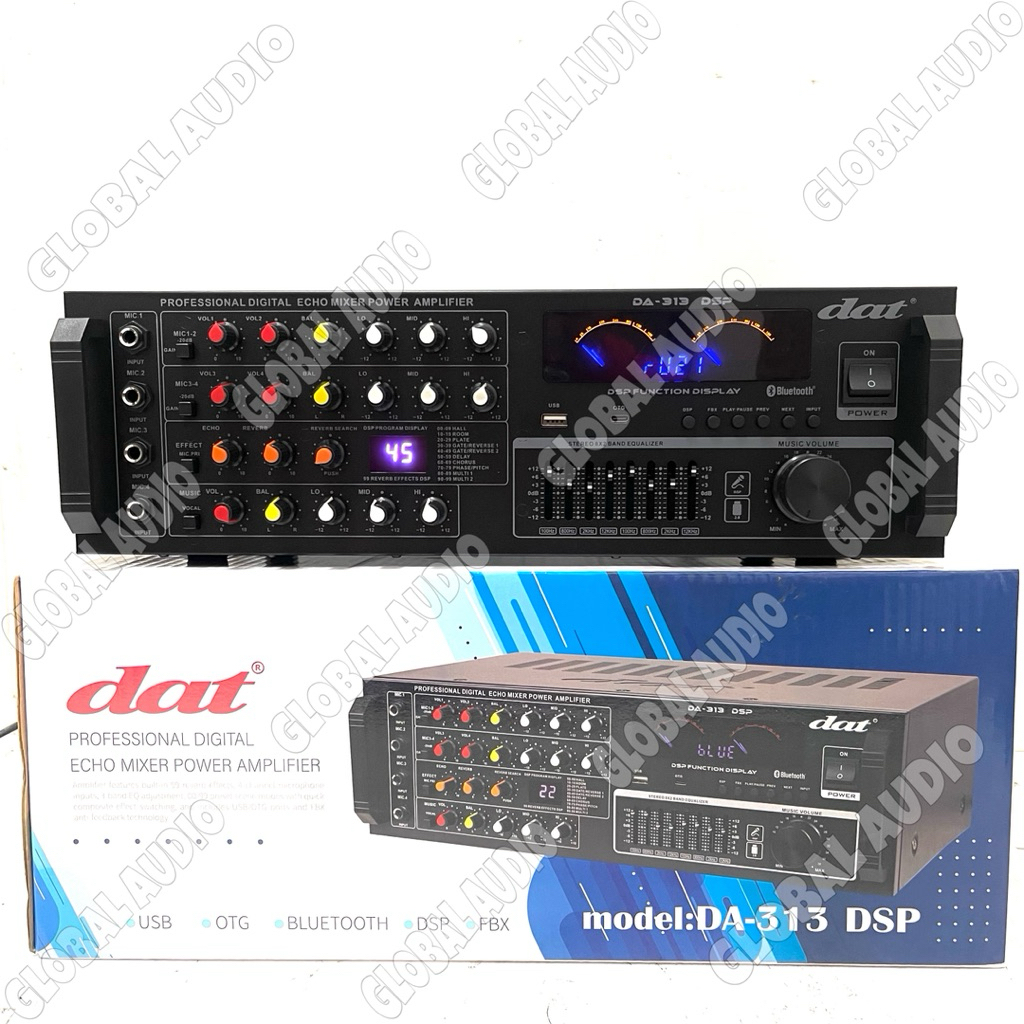 Power Amplifier Karaoke DAT DA 313 DSP & DAT DA 303 DSP Original Bluetooth - SD Card Dat313 Dat303 b