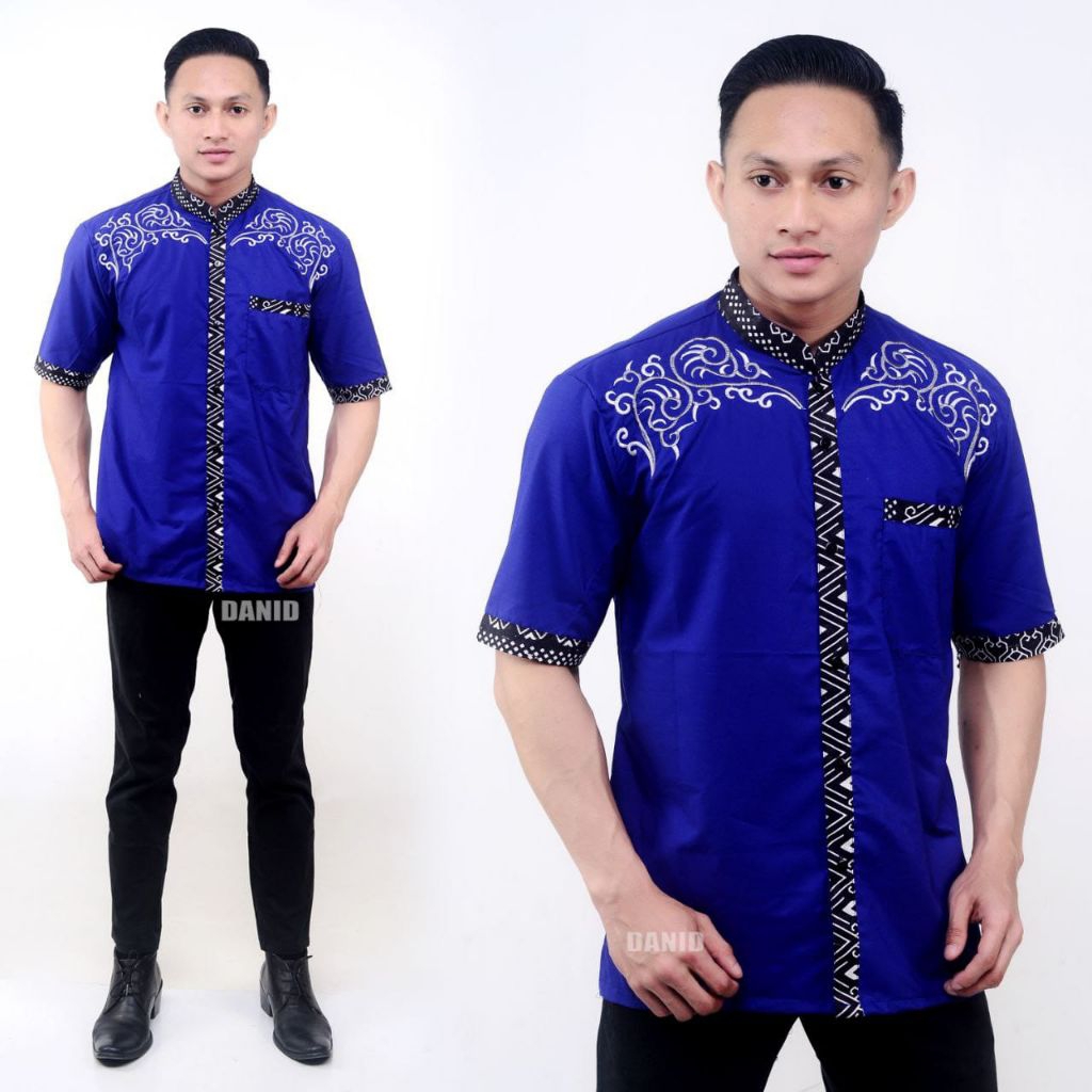 Koko Batik Lengan Pendek Koko Batik Pria Modern