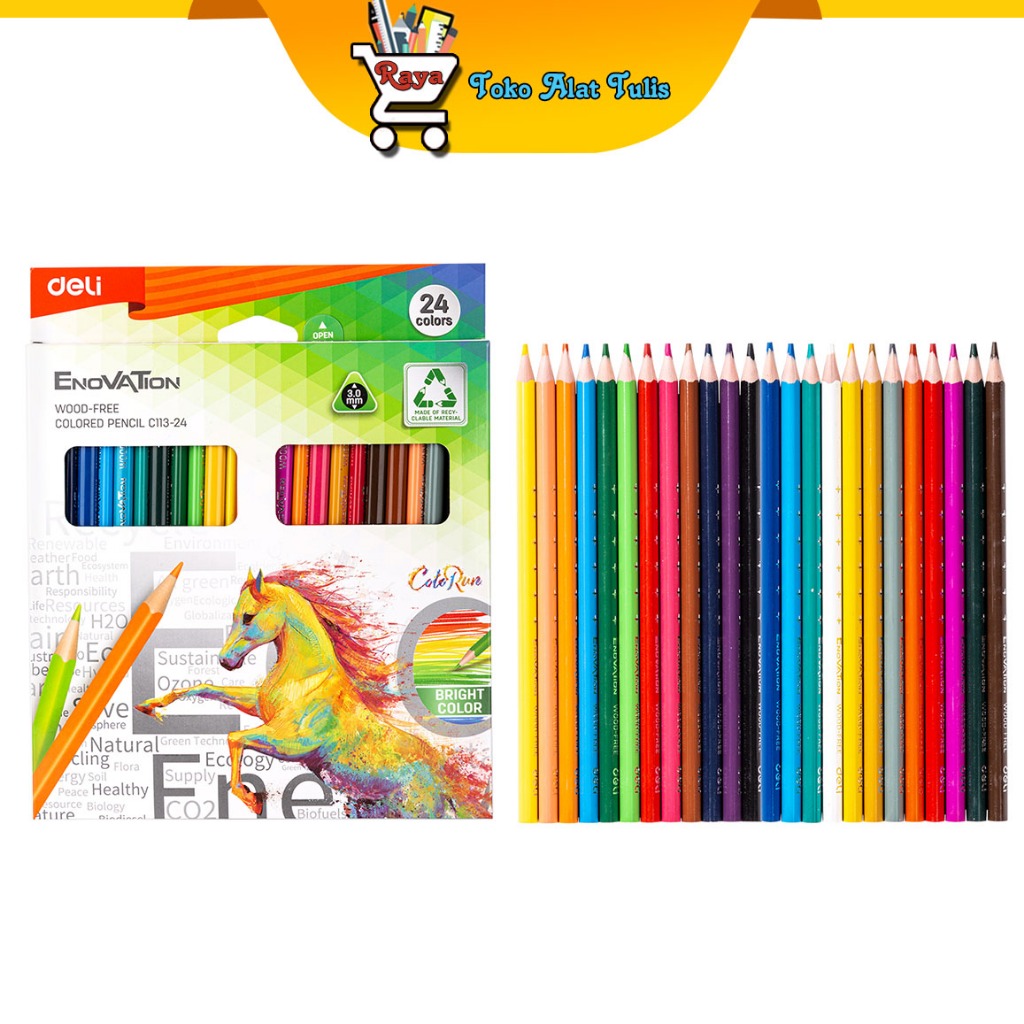 

Deli Colored Pencil Pensil Warna Panjang 24 Warna EC113-24