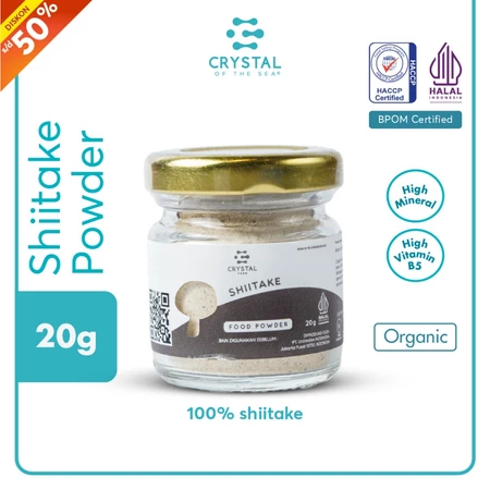

Crystal Farm | Shiitake Food Powder (20gr) / Mushroom Powder / Bubuk Kaldu Jamur Shiitake MPASI - Bumbu Tabur Gizi MPASI