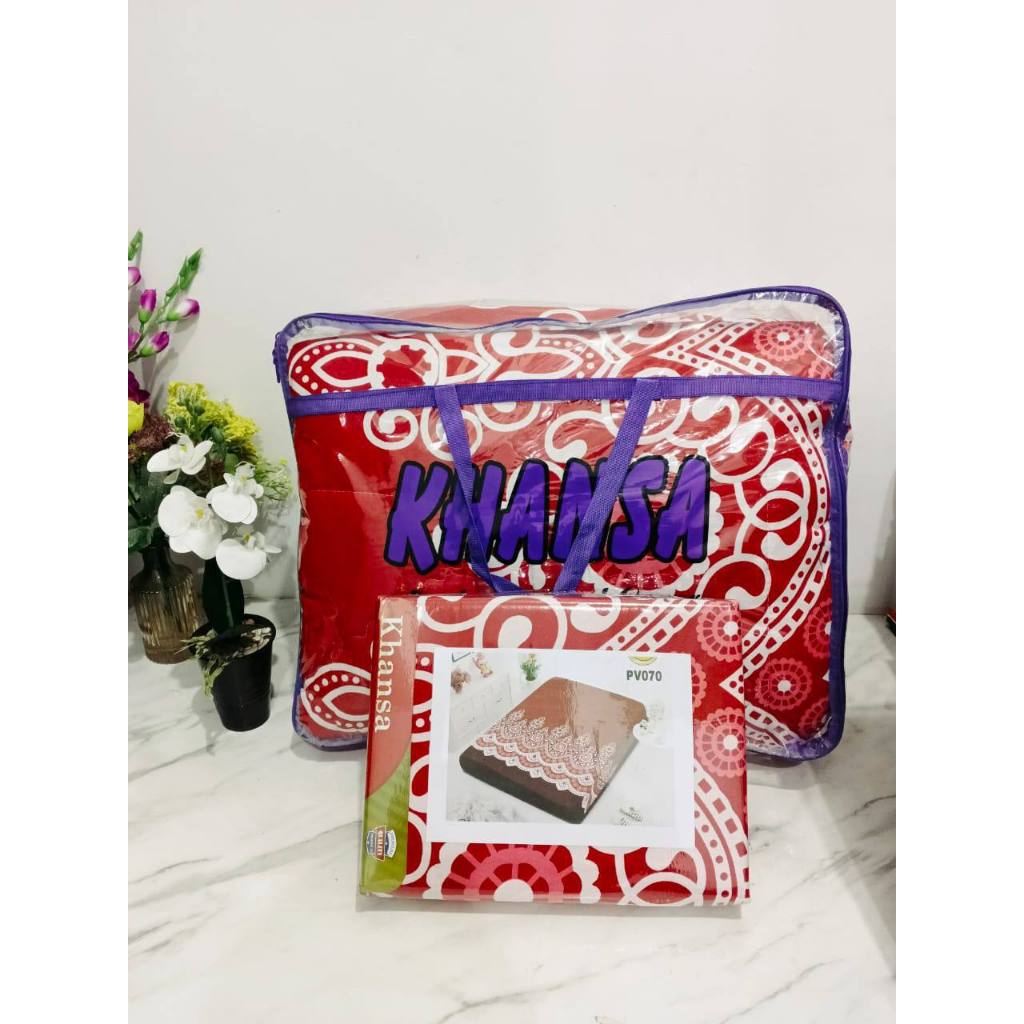Bed Cover Set sprei Merk Khansa paket lengkap