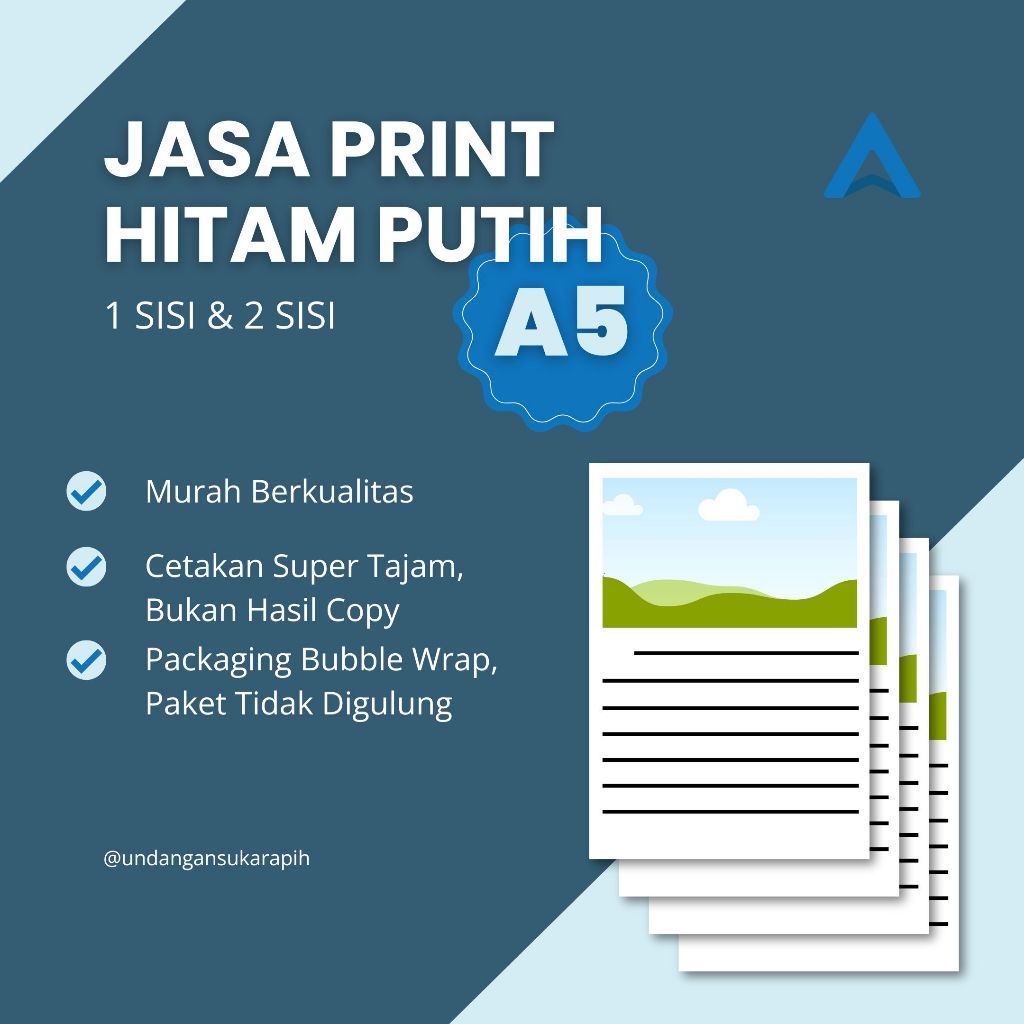 

Print Hitam Putih HVS A5 - Murah Tebal Tajam dan Cetakan Rapih