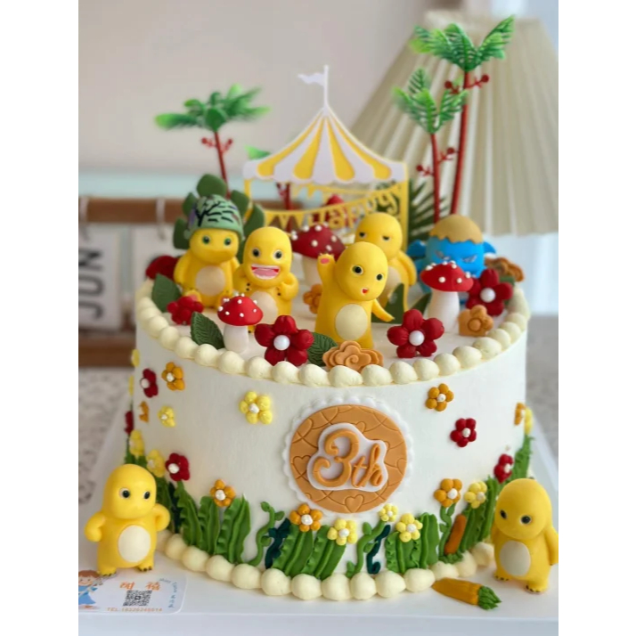 (1 SET ISI 5PCS) CAKE TOPPER TEMA NAILONG BAHAN PLASTIK hiasan dekor aksesoris topper kue ulang tahu